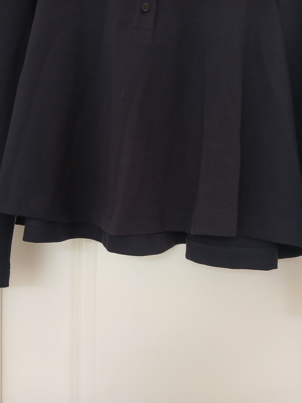 COS Navy Long-Sleeve Button-Front Collared Top - Picture 3 of 8